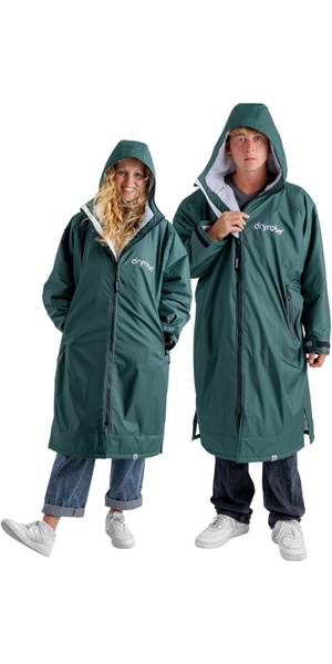 2026 Dryrobe Advance Albornoz De Manga Larga DALSV3 - Dark Green / Nimbus Cloud